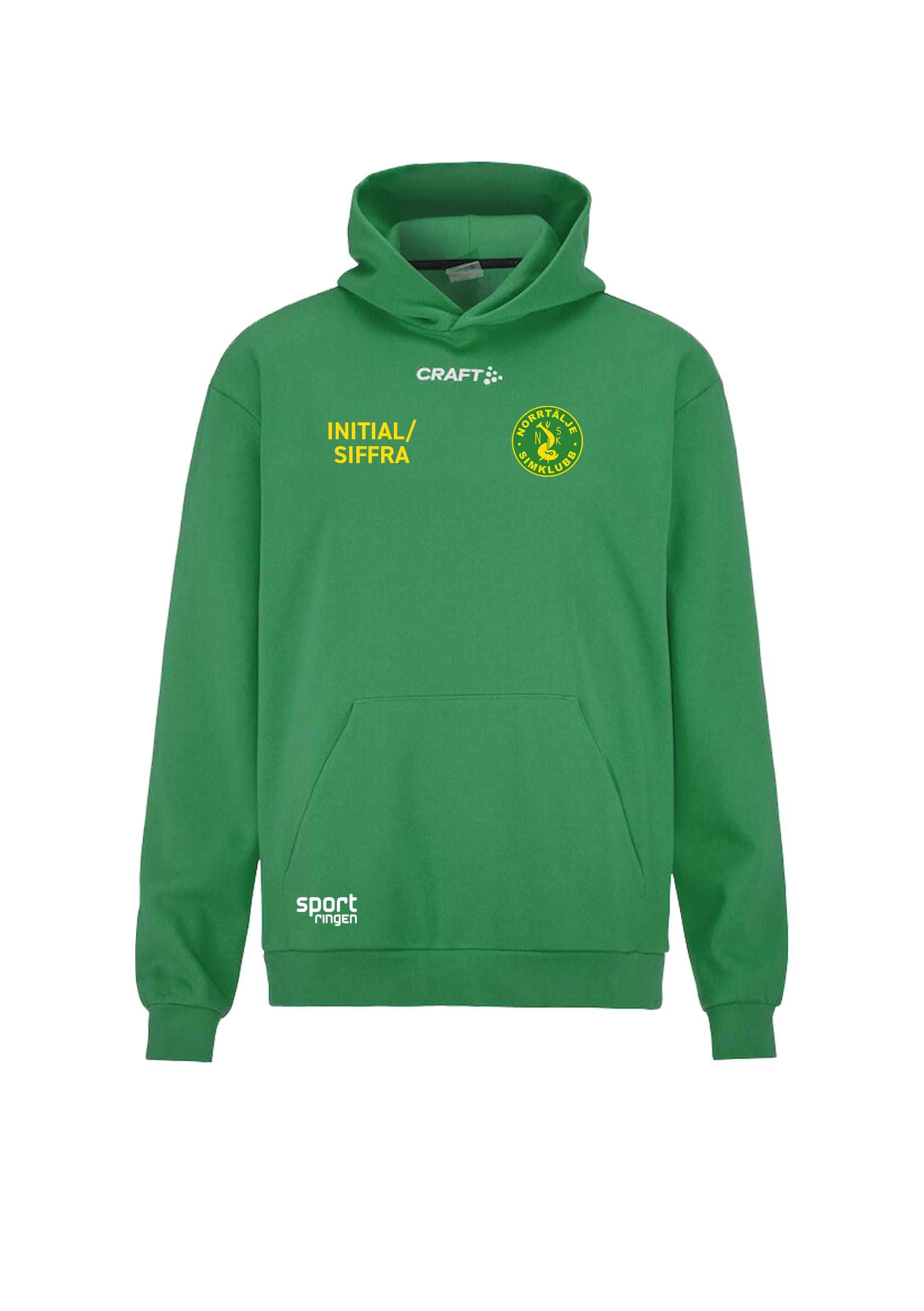 Hoodie Norrtälje Simklubb Grön