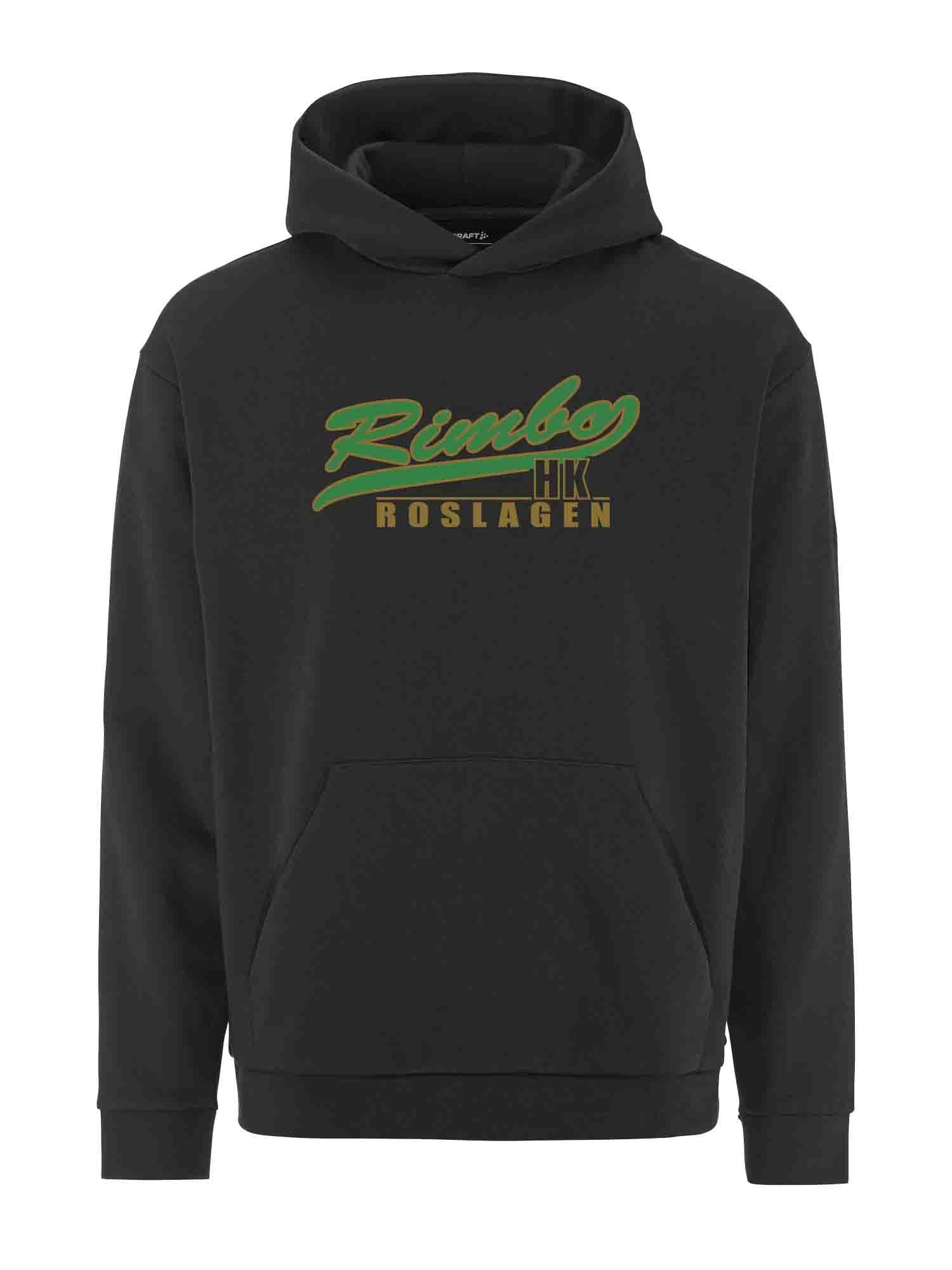 Supporterhoodie flera färger Rimbo HK Svart