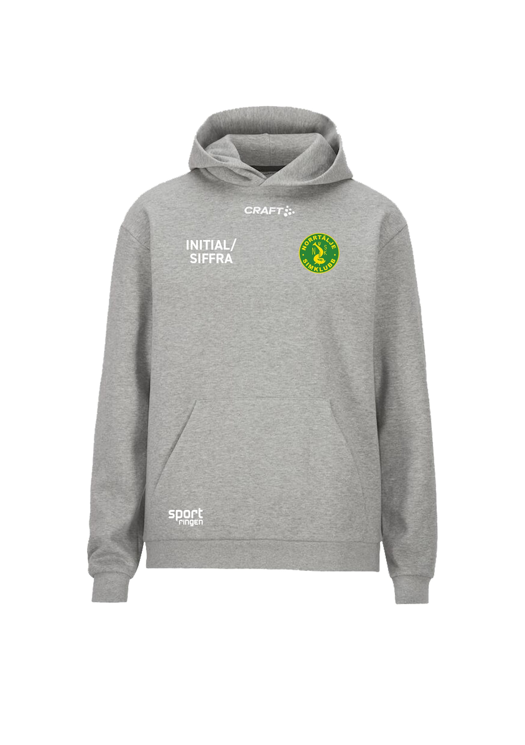 Hoodie Norrtälje Simklubb Grå
